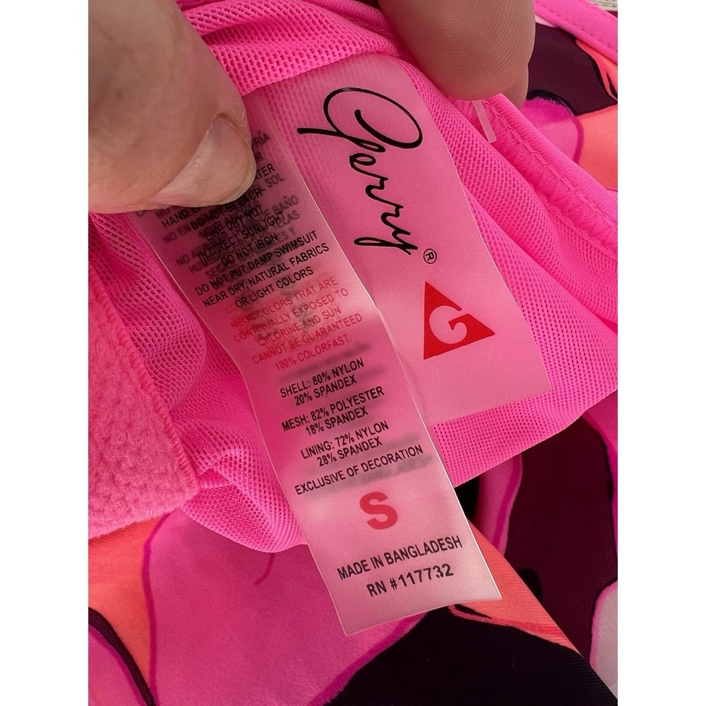 Gerry Women's SZ Small Disguise Action Tankini Swim Top ONLY Pink FloralAthletic - Picture 9 of 9